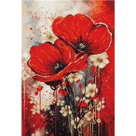Luca-S Kit de broderie La danse des coquelicots