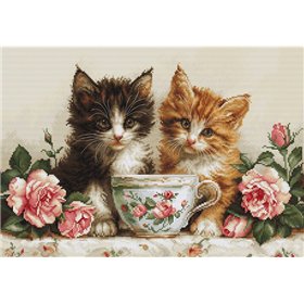Luca-S Kit de broderie Deux chatons