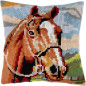Kit coussin au point croix Cheval brun Kit coussin au point croix Cheval brun