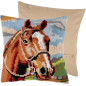 Kit coussin au point croix Cheval brun Kit coussin au point croix Cheval brun