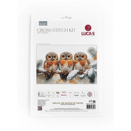 Stickset Eulen in „Die Stille des Winters“