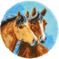 Knooptapijt 2 paarden 183297 Knooptapijt 2 paarden 183297
