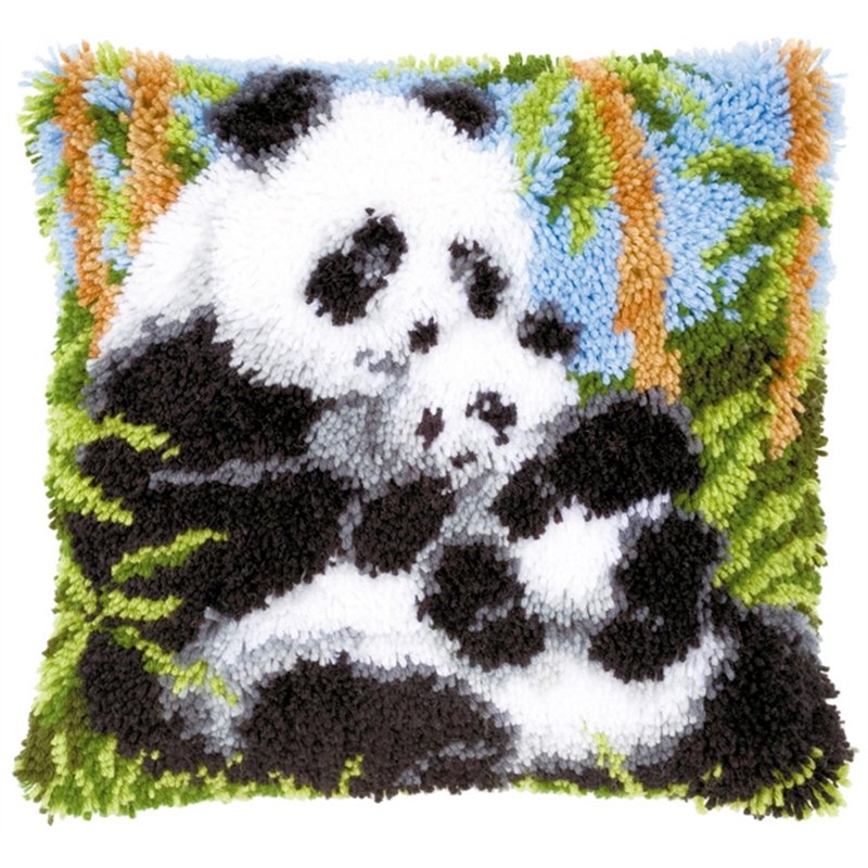 Kit coussin au point noué Ours panda 21853 Kit coussin au point noué Ours panda 21853