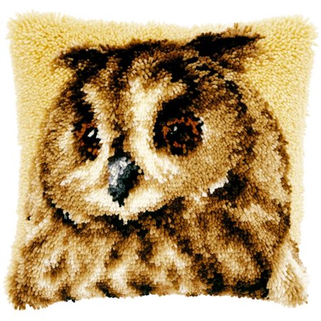 Kit coussin au point noué Hibou brun 21650