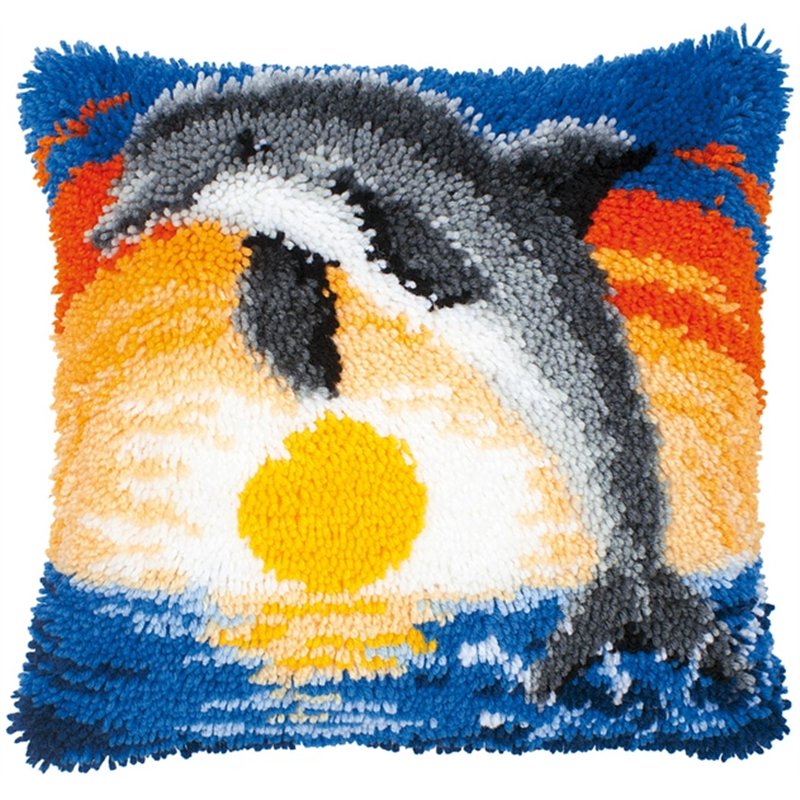 Kit coussin au point noué Dauphins 14122 Kit coussin au point noué Dauphins 14122