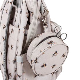 Strick- und Häkelrucksack Bienen
