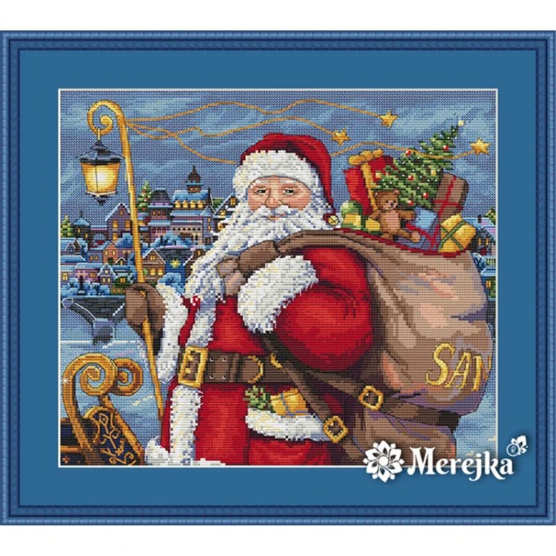 Kit de broderie Le Père Noël arrive Kit de broderie Le Père Noël arrive
