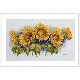Embroidery kit Bright Sunflowers