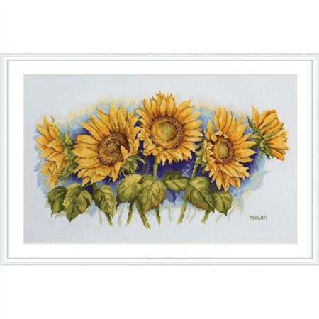 Embroidery kit Bright Sunflowers