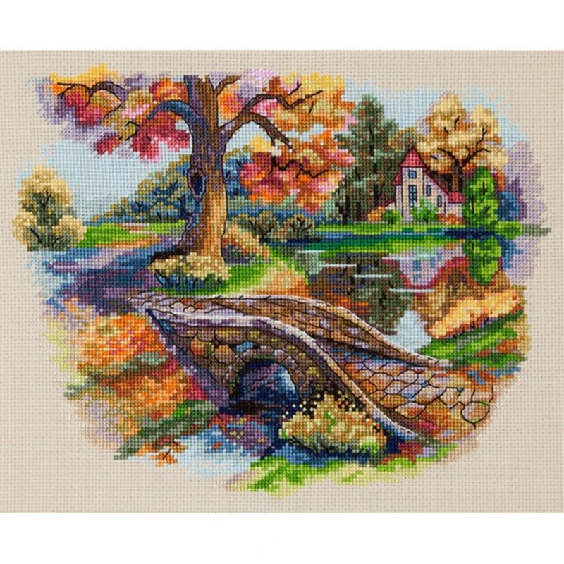 Kit de broderie Paysage d'automne Kit de broderie Paysage d'automne