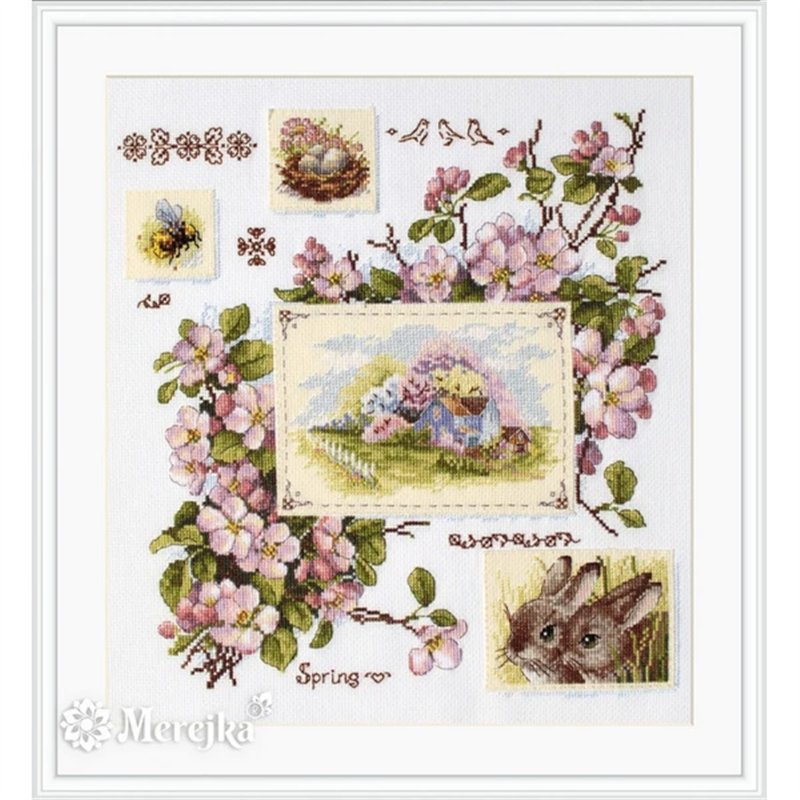 Kit de broderie Échantillon de printemps Kit de broderie Échantillon de printemps