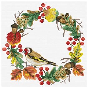 Embroidery kit Autumn Wreath