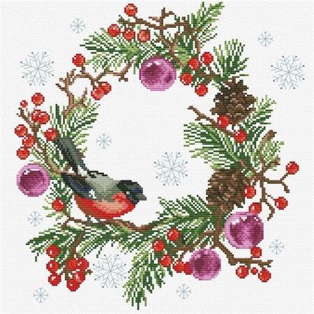 Kit de broderie Couronne d'hiver