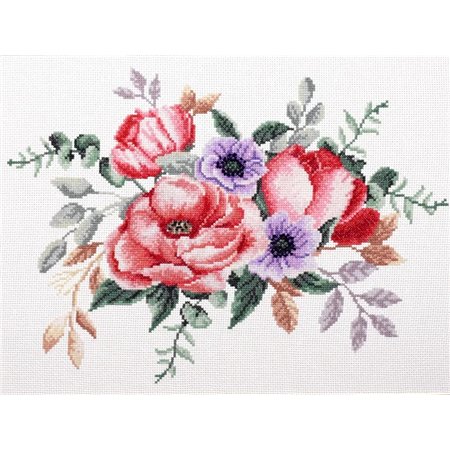 Stickset Eleganter Blumenstrauß