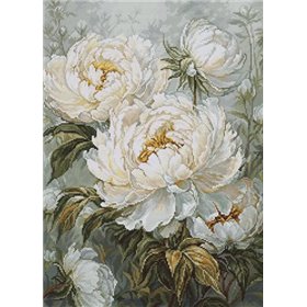 Luca-S Embroidery kit The Light of Spring Peonies