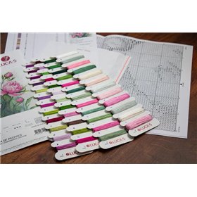 Luca-S Kit de broderie Le Charme des Pivoines