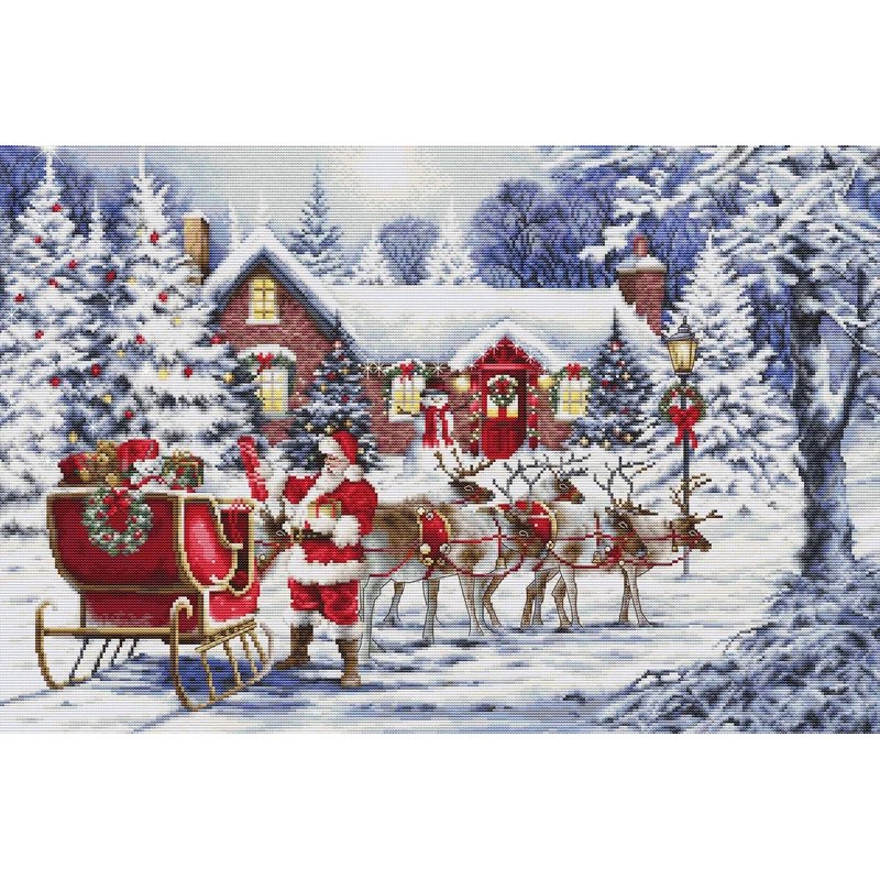 Kit de broderie La Visite du Père Noël Kit de broderie La Visite du Père Noël