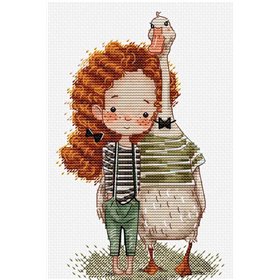 Embroidery kit Lucy and The Goose