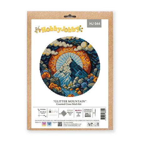 Embroidery kit Glitter Mountain