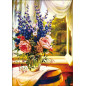 Kit de broderie Vase floral près de la fenêtre