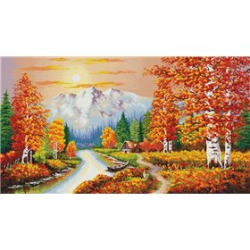 Embroidery kit A Flaming Sunset