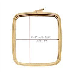 Embroidery frame Nurge 19,5 x 22 cm Coffee Brown