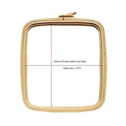 Embroidery frame Nurge 19,5 x 22 cm Coffee Brown