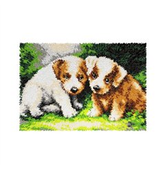 Knüpfformteppichpackung Puppies 4176