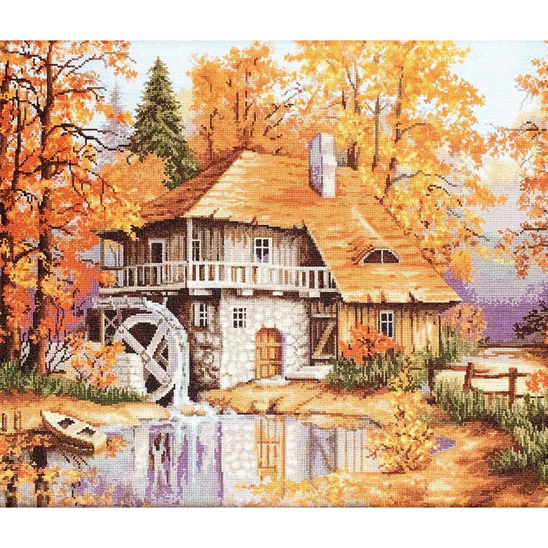 Kit de broderie Paysage d'automne Kit de broderie Paysage d'automne
