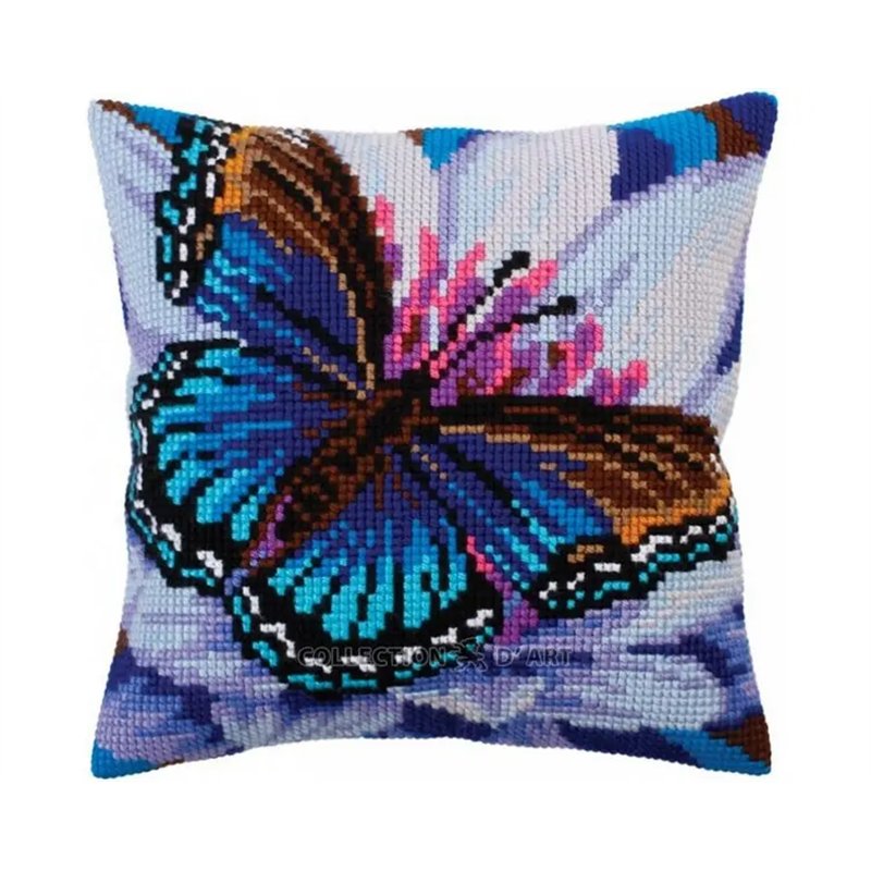 Coussin à broder Turquoise volatile 5313 Coussin à broder Turquoise volatile 5313