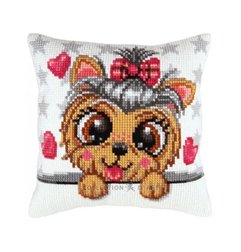 Stitch cushion kit Yorkshire terrier 5434