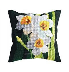Borduurkussen Rijen narcissen 5484