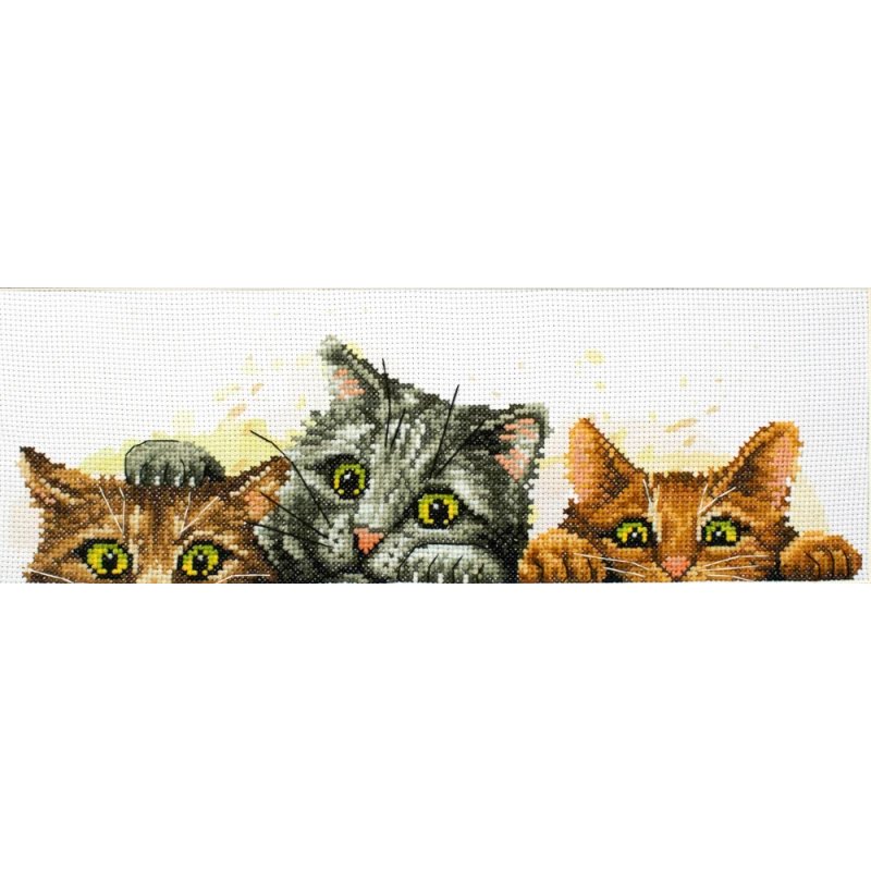Embroidery kit Curious Kittens Embroidery kit Curious Kittens