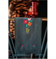 Table runner kit Colourful flowers