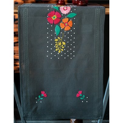 Bedruckter Läuferpackung Feurige Blumen