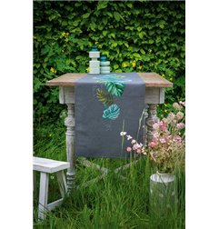 Bedruckter Läuferpackung botanische Blätter