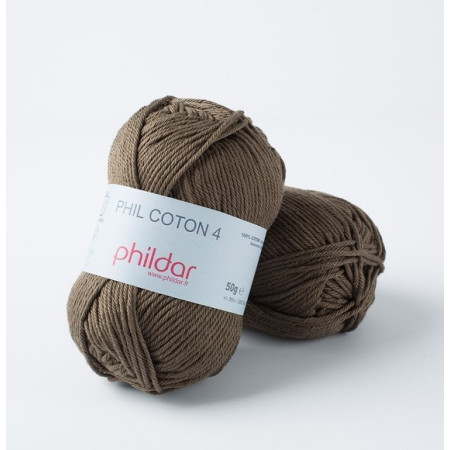 Crochet yarn Phildar Phil Coton 4 kaki