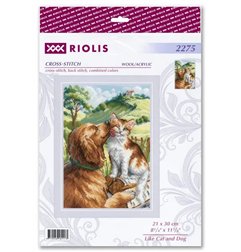 Stickset Wie Katze und Hund
