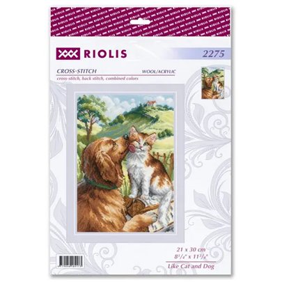 Borduurpakket Zoals kat en hond