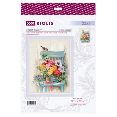 Stickset Gartenblumen