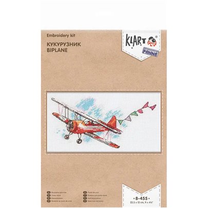 Embroidery kit Biplane