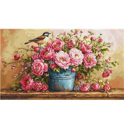 Luca-S Kit de broderie Un somptueux bouquet de fleurs
