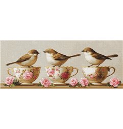 Luca-S Embroidery kit Three Dainty Birds
