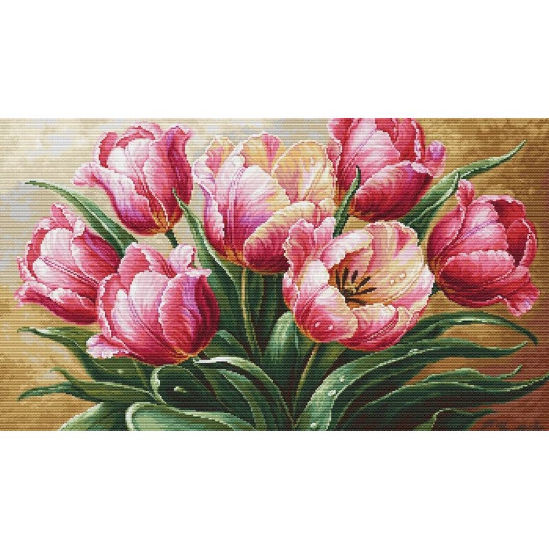 Borduurpakket Sierlijke Tulpen Borduurpakket Sierlijke Tulpen