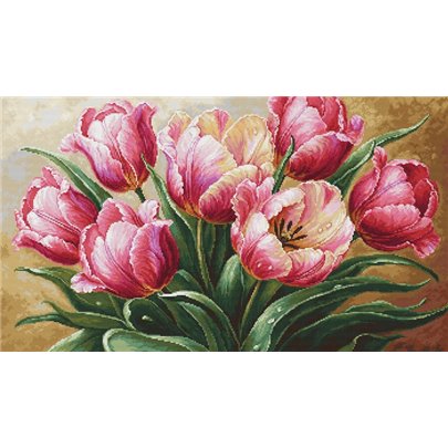 Luca-S Kit de broderie Tulipes gracieuses