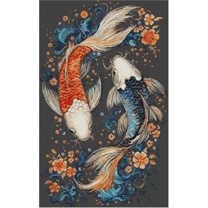 Luca-S Kit de broderie Deux poissons magiques