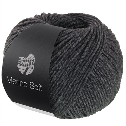 Lana Grossa Merino Soft 010 Donkergrijs