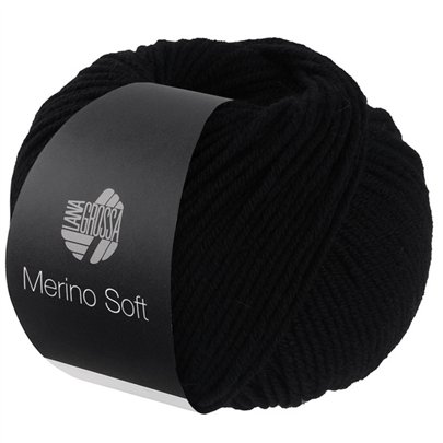 Lana Grossa Merino Soft 020 Zwart