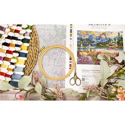 Kit de broderie Majesté de la Montagne du Printemps