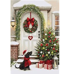 Luca-S Kit de broderie En attendant Noël